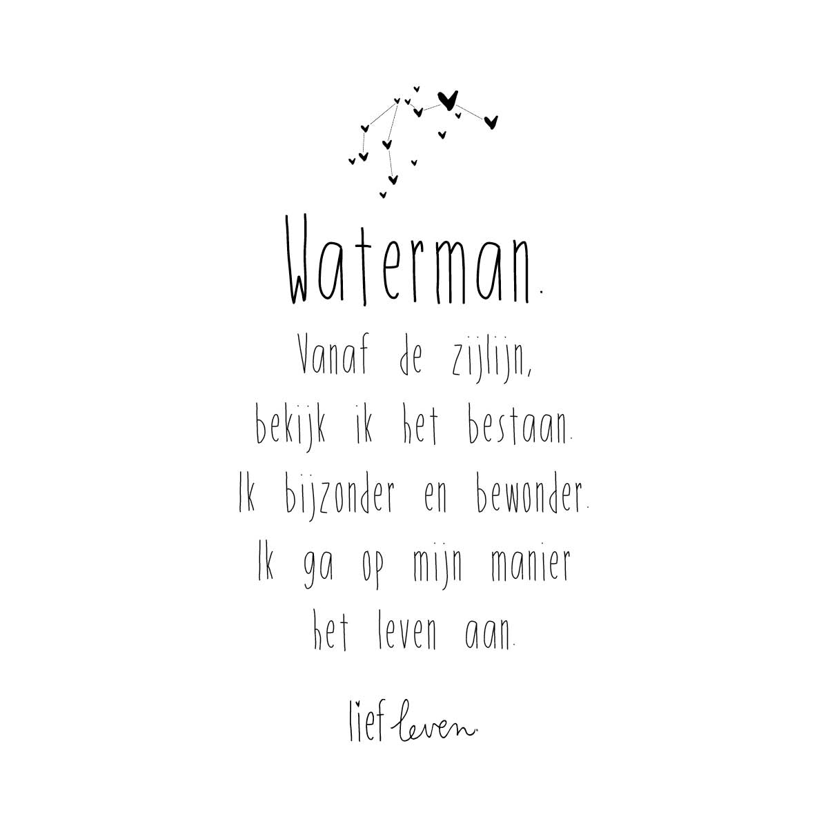 Wenskaart Sterrenbeeld Waterman – Uniek & Eigenzinnig